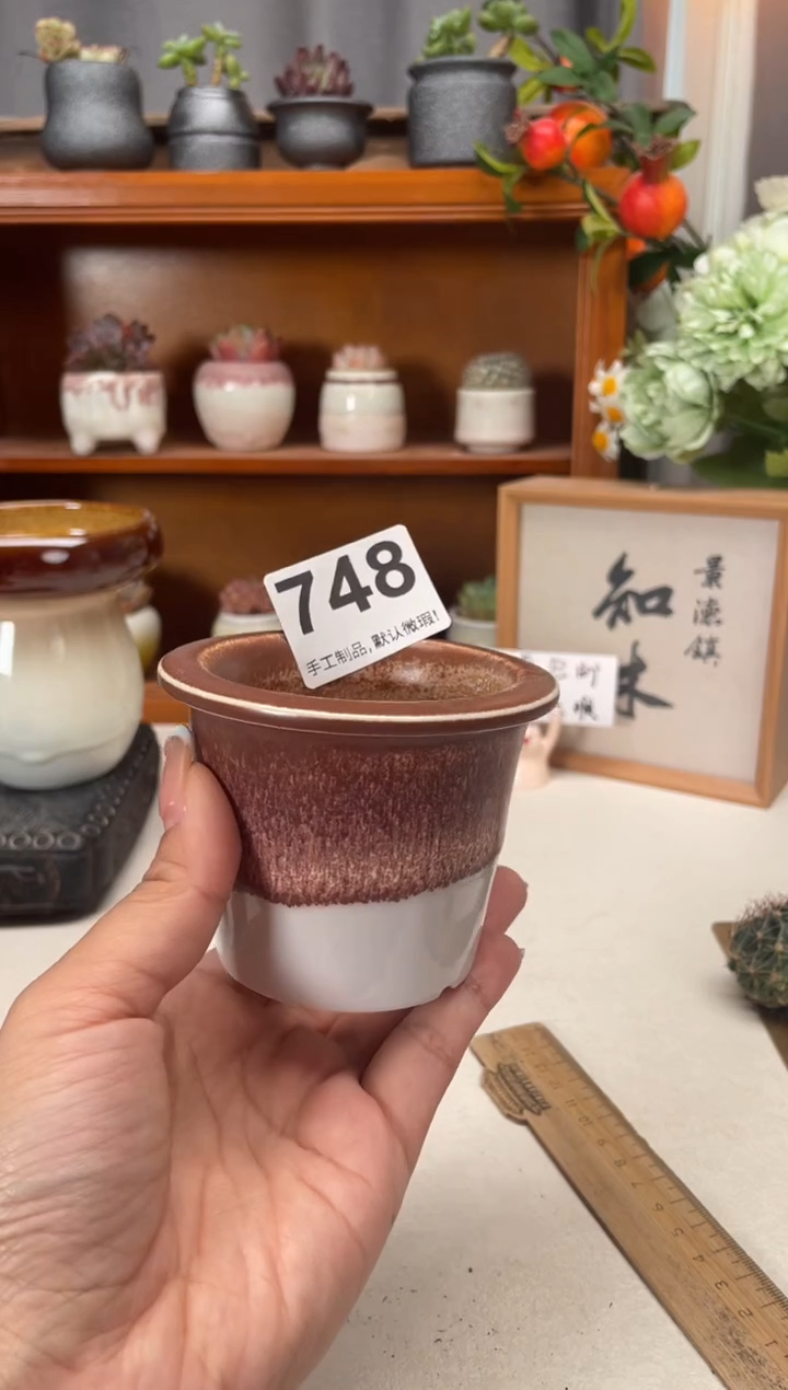 瓷片748知木小芳花盆