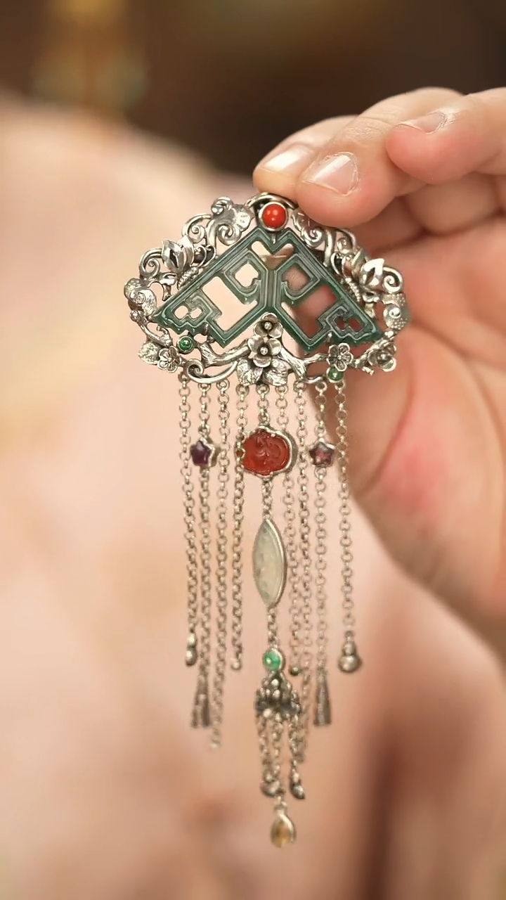 【闪购商品】翡翠挂件银S925镶嵌新款