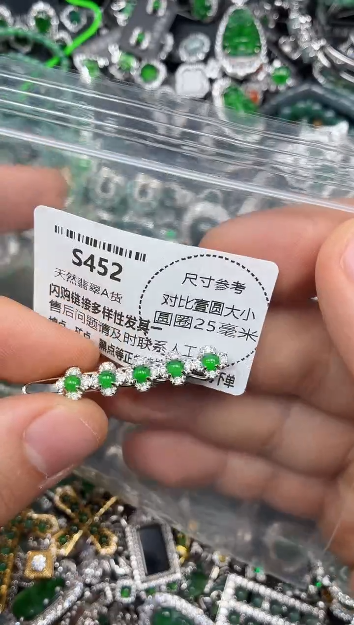 颈饰未镶嵌翡翠S452发夹