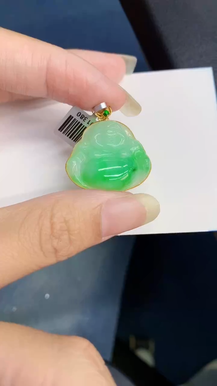 【闪购商品】翡翠颈饰18K金镶嵌000000008