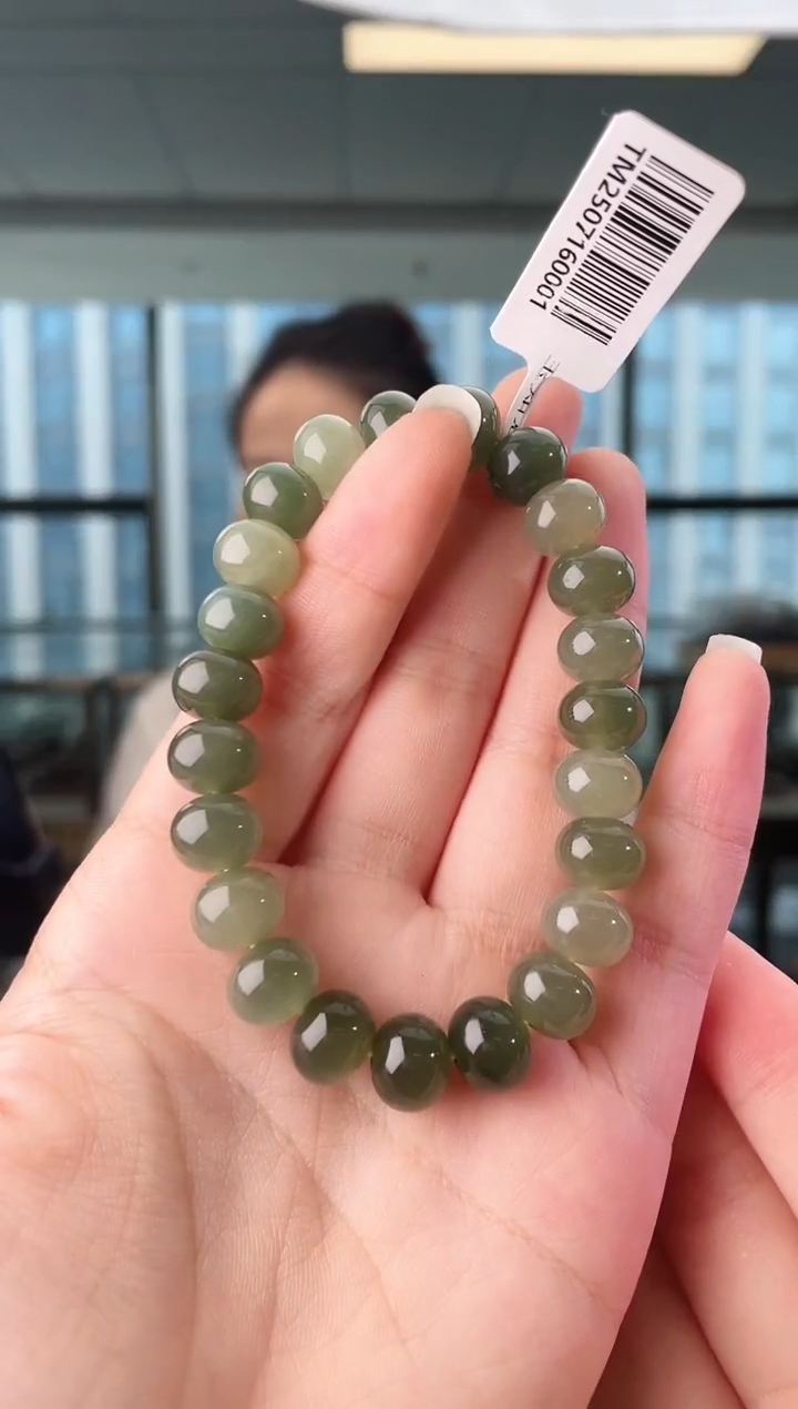 未镶嵌手串和田玉算盘珠 xp