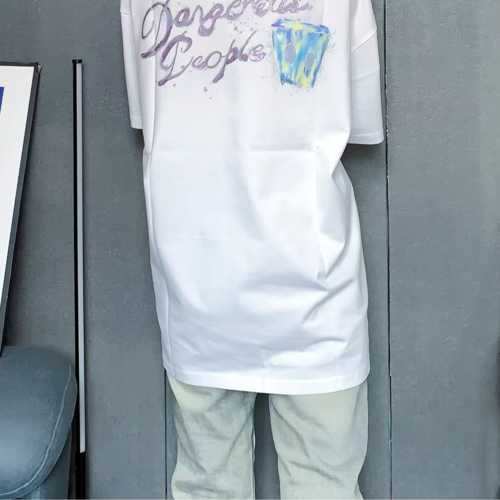 DD男女同款百棉涂鸦短袖