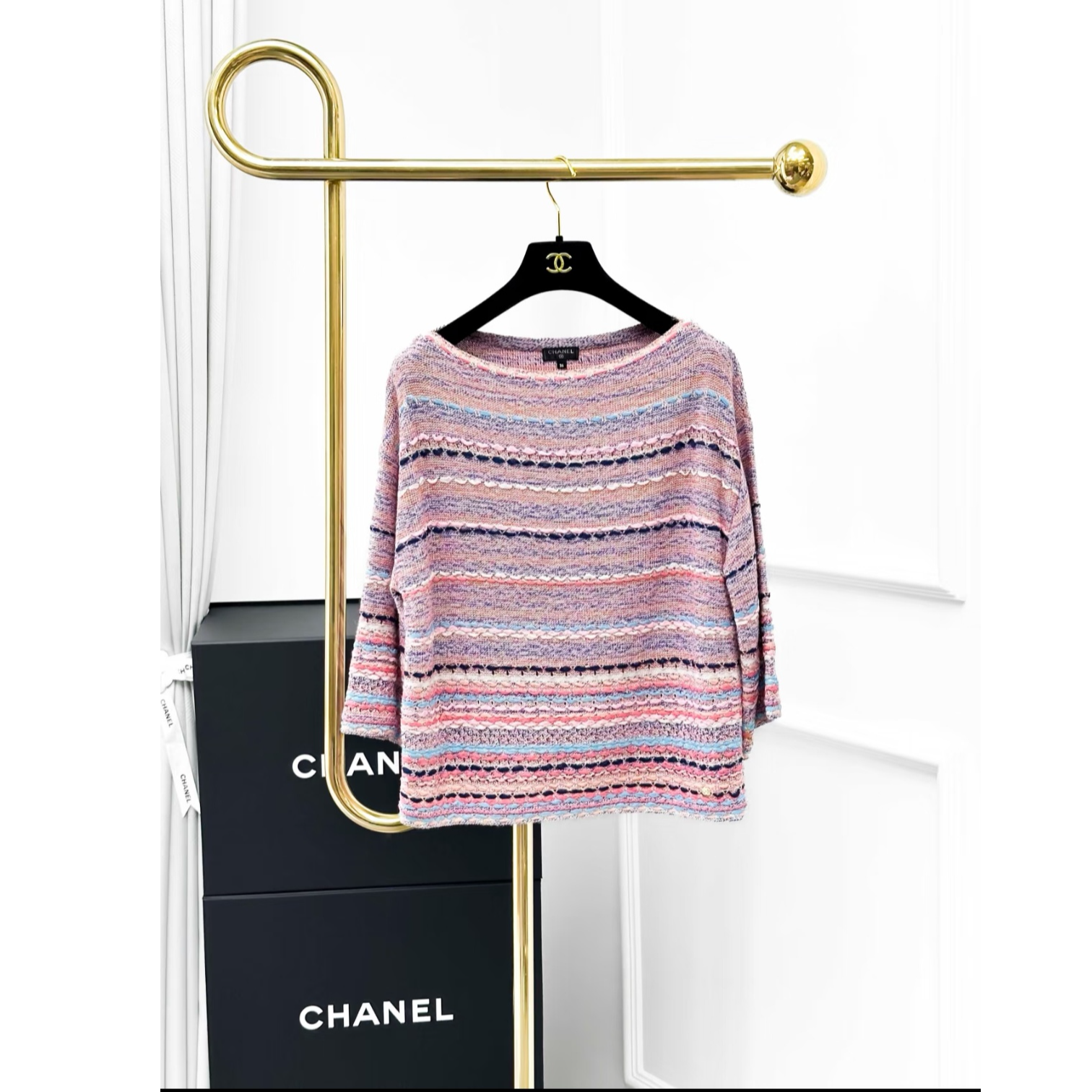99新 Chanel/香奈儿 双双臻选/bb10147/Chanel/针织上衣/38码