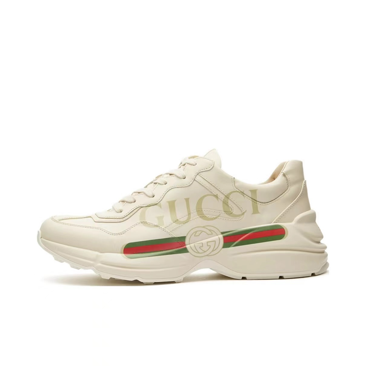 未使用 GUCCI/古驰 男士复古低帮休闲鞋500877 DRW00 9522 