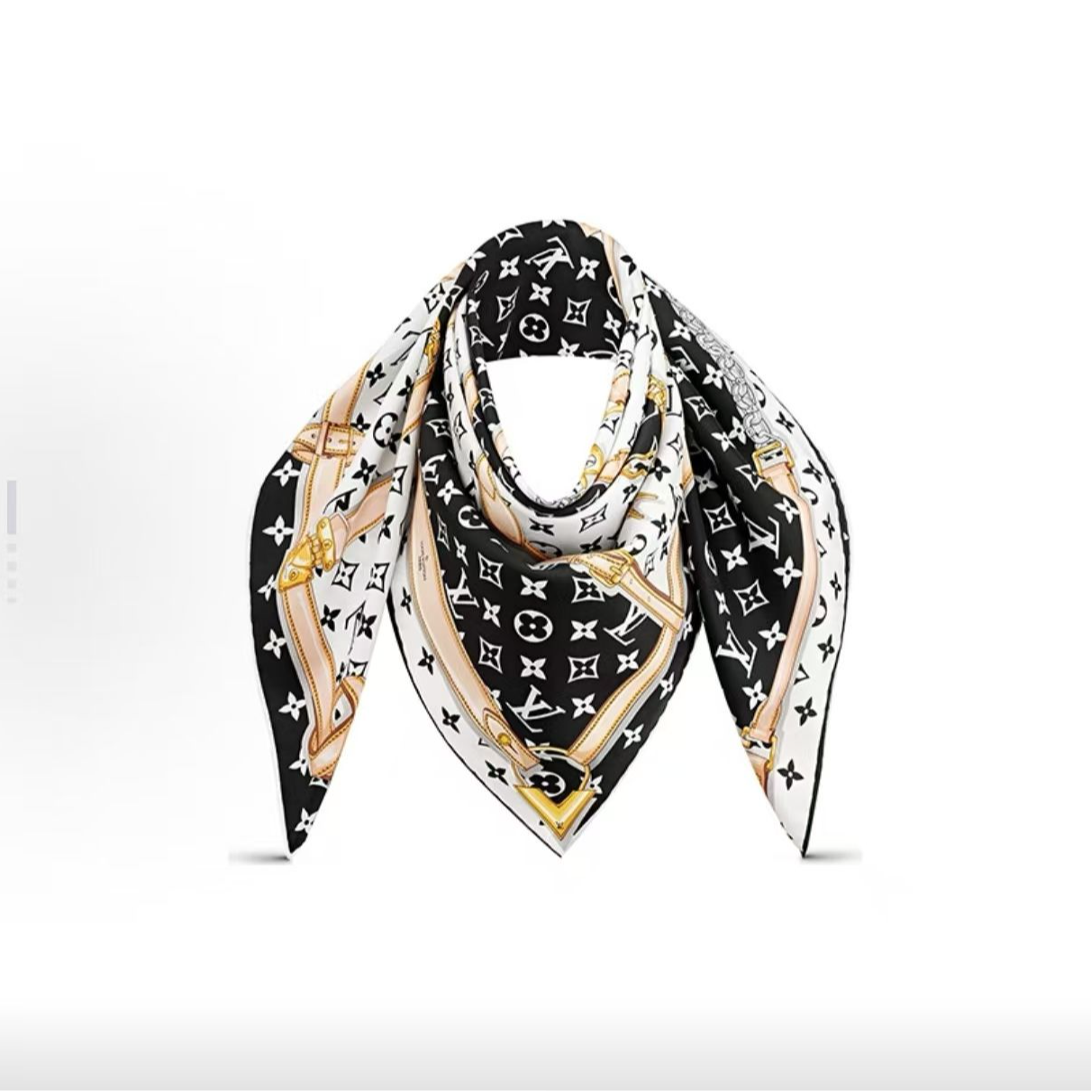99新 LouisVuitton/路易威登  海囤/LV围巾/90*90/nu19869