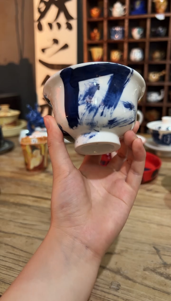 观云听雨原创手绘茶具