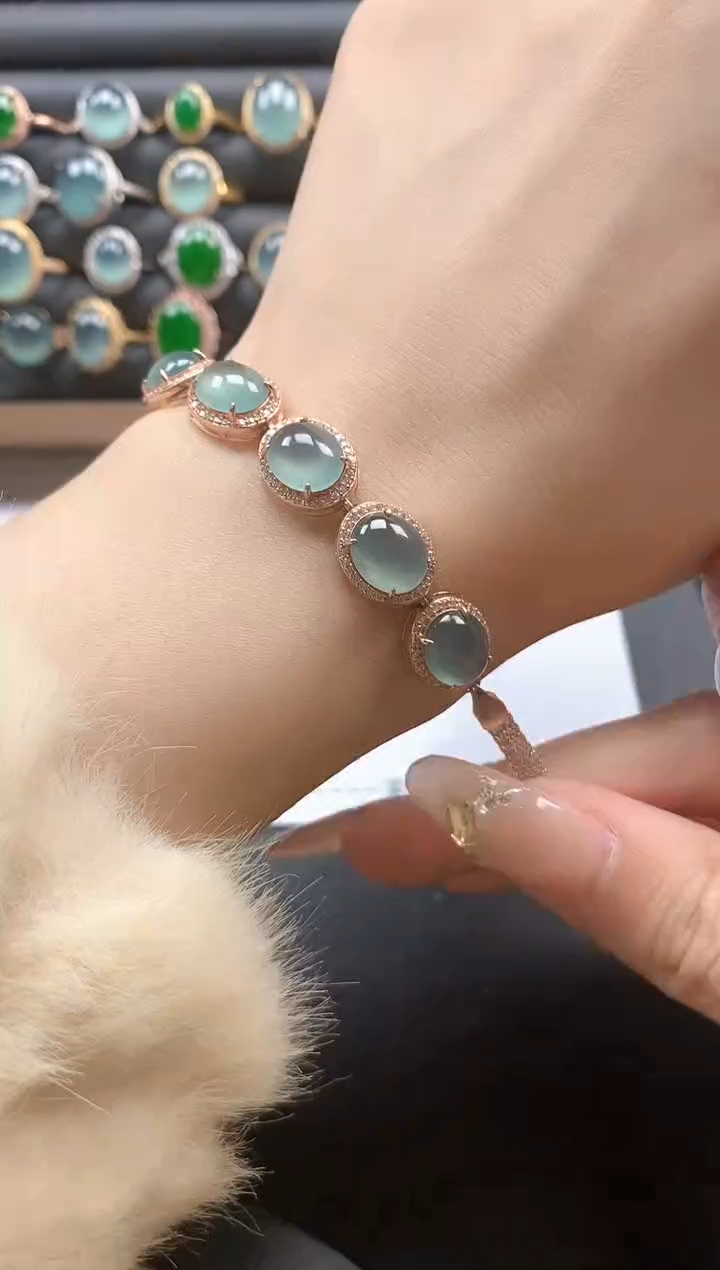 银S925镶嵌戒指翡翠51511