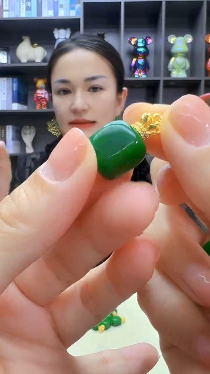 翡翠14K金镶嵌颈饰丹丹diy劲饰