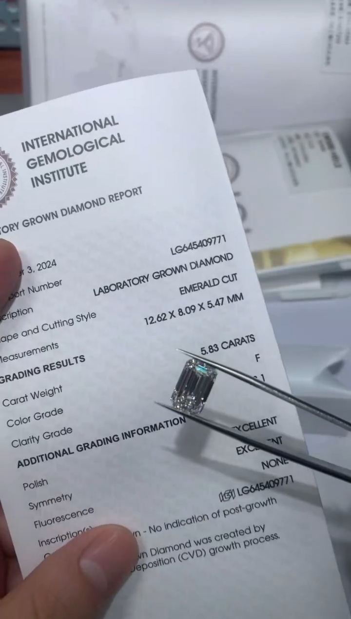 【闪购商品】实验室培育钻石裸石未镶嵌5.83F645409771