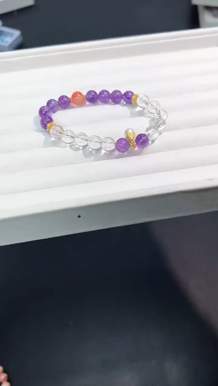 【闪购商品】水晶手串未镶嵌90g多样性发其一/1条默认微瑕