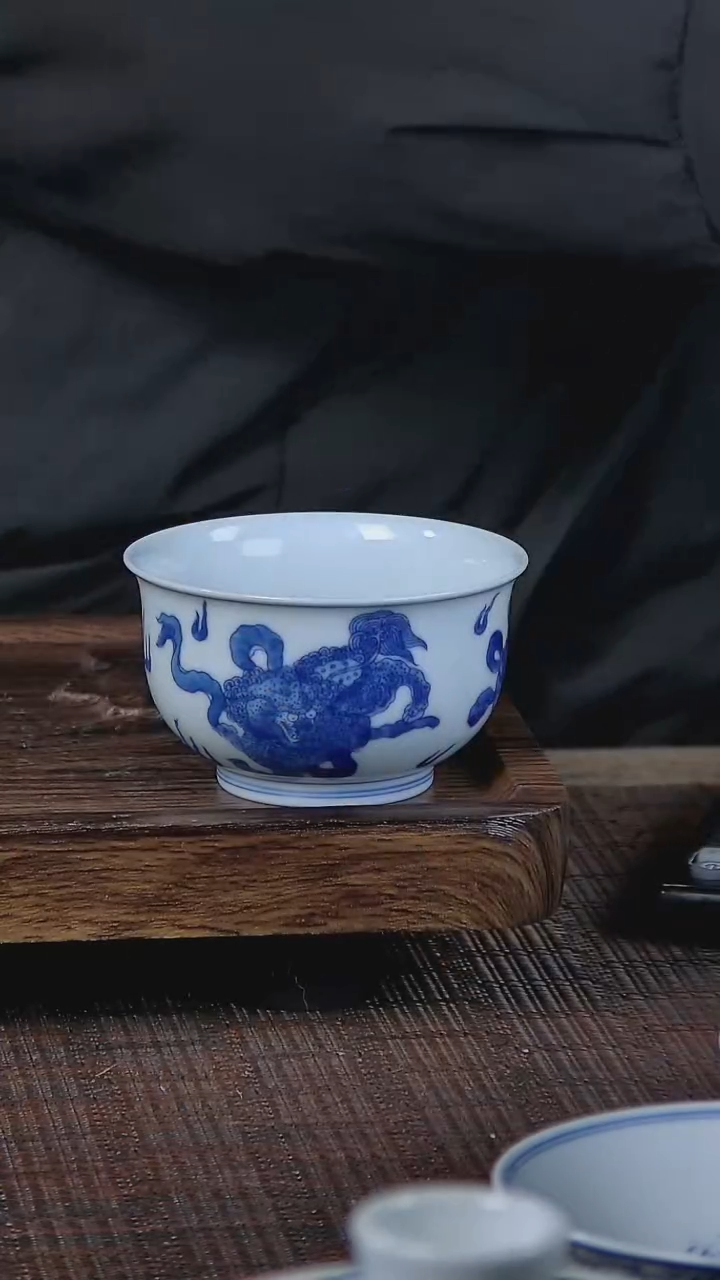 【闪购商品】折葵非器手工手绘双狮炉式杯