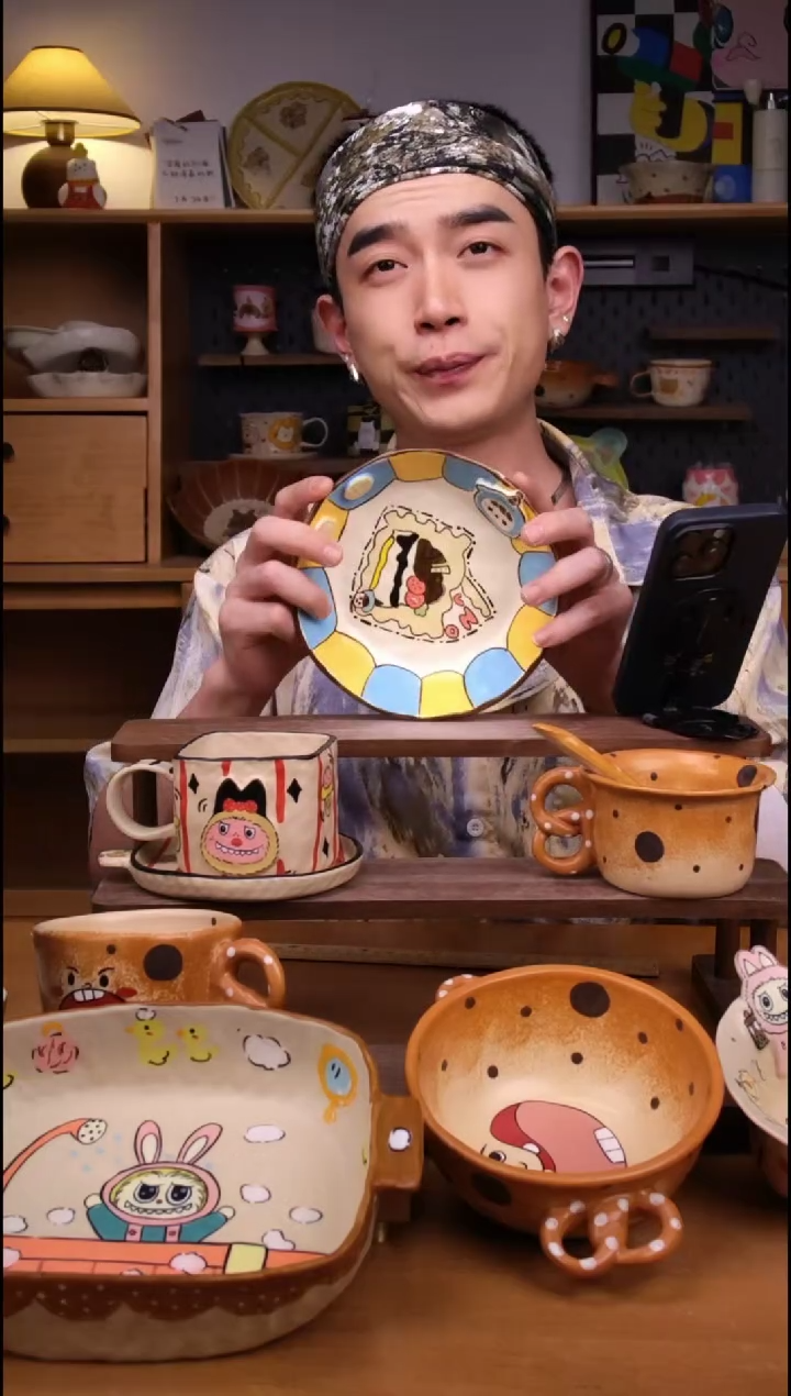 杯子景德镇可爱设计师款陶瓷