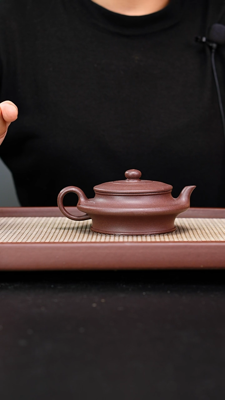 茶壶紫砂四号井底槽青虚扁180