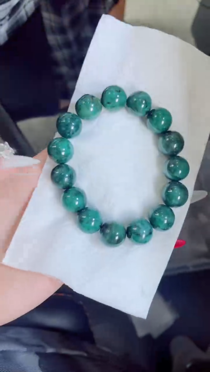 定制翡翠未镶嵌爱**缘珠串