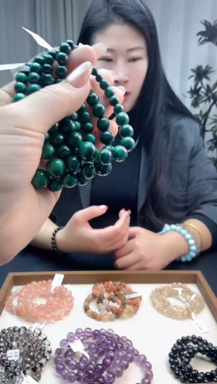 【闪购商品】孔雀石手串未镶嵌孔雀石手串【多样性发其一】