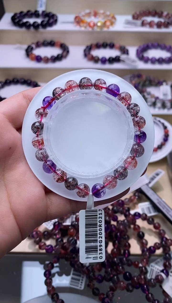 【闪购商品】水晶手链未镶嵌黑加仑超七单圈8m+