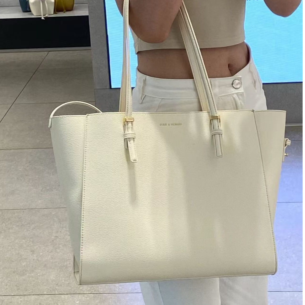 30780217-9白色XL女士单肩手提包