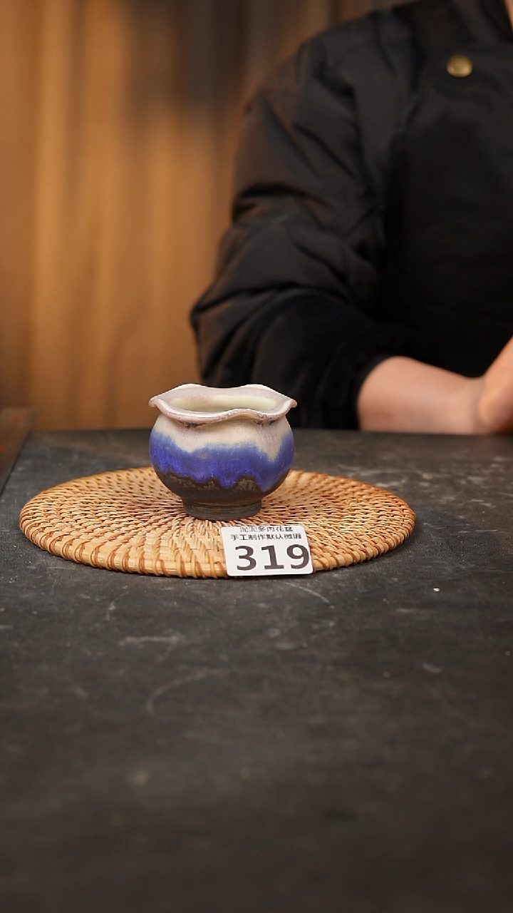 【闪购商品】瓷片319泥泥手工花盆口5高6