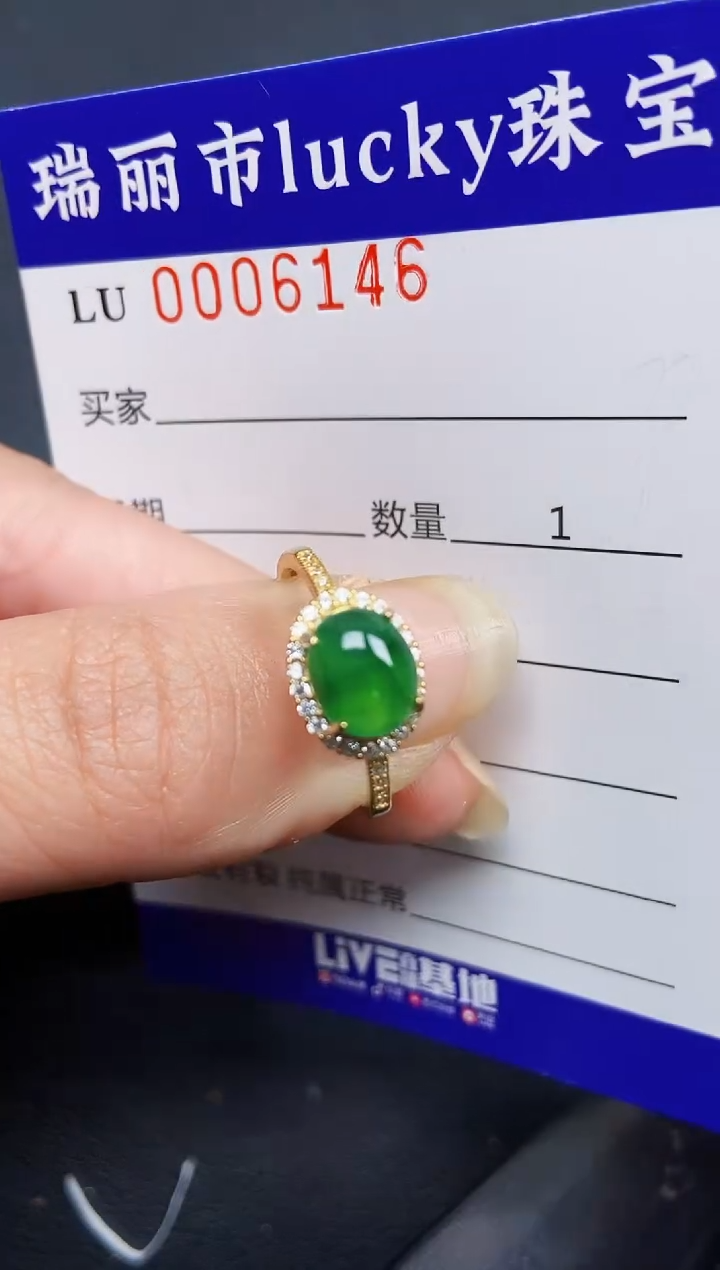 翡翠银S925镶嵌颈饰6146