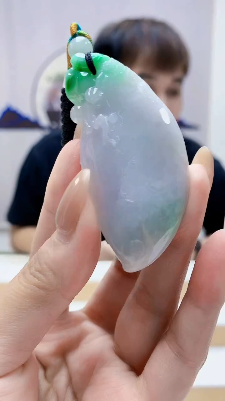 未镶嵌定制翡翠4868MM-毛货挂件54