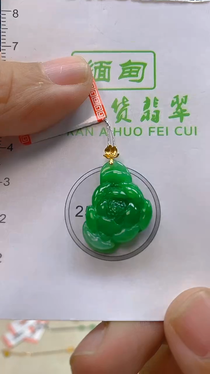 颈饰18K金镶嵌翡翠新号开播 全场乱卖