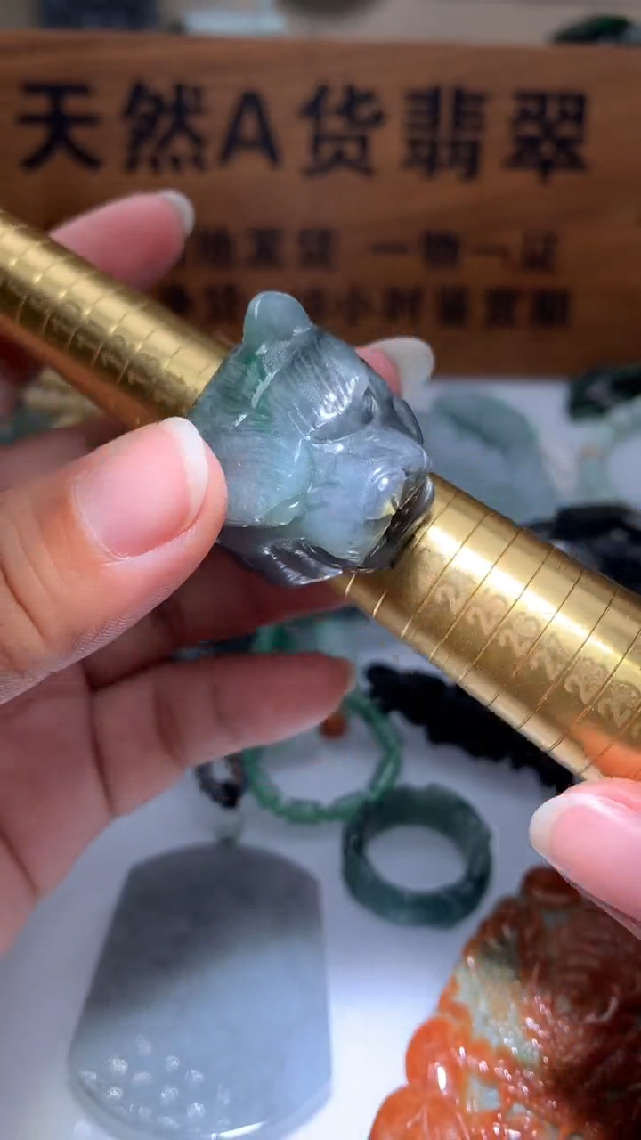 【闪购商品】翡翠颈饰未镶嵌保真天然A货翡翠18-19