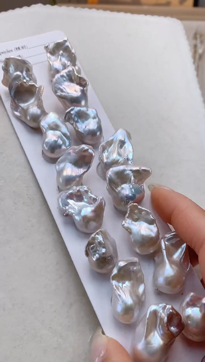 【闪购商品】淡水珍珠项链银S925镶嵌白色巴洛克万能扣吊坠（随机发）