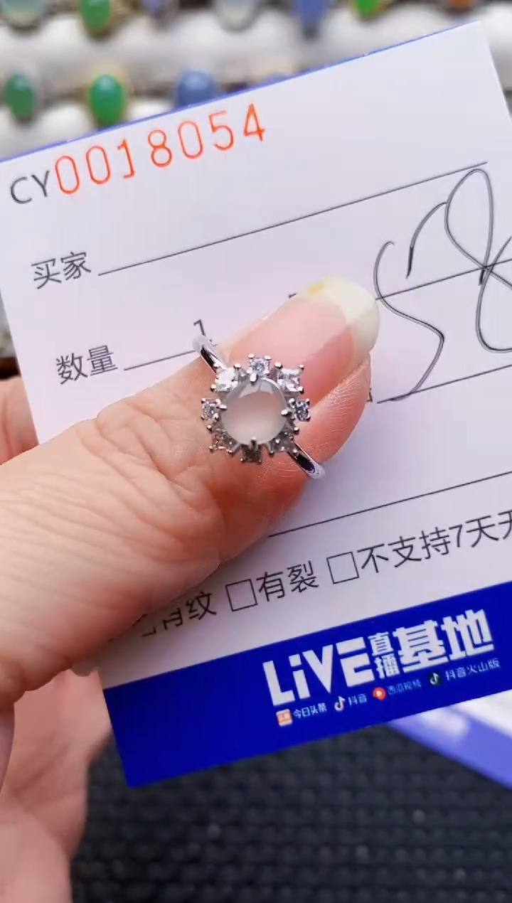 颈饰银S925镶嵌翡翠8054