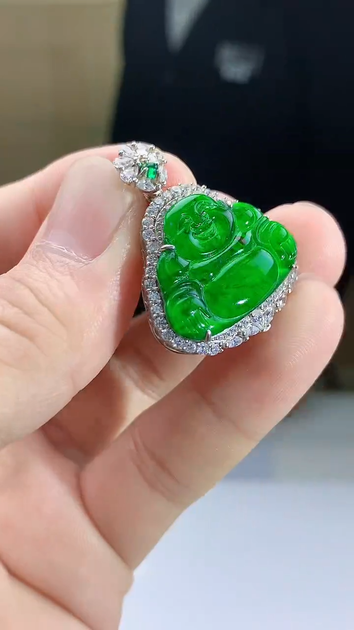 【闪购商品】定制翡翠未镶嵌5145bb-毛货挂件46