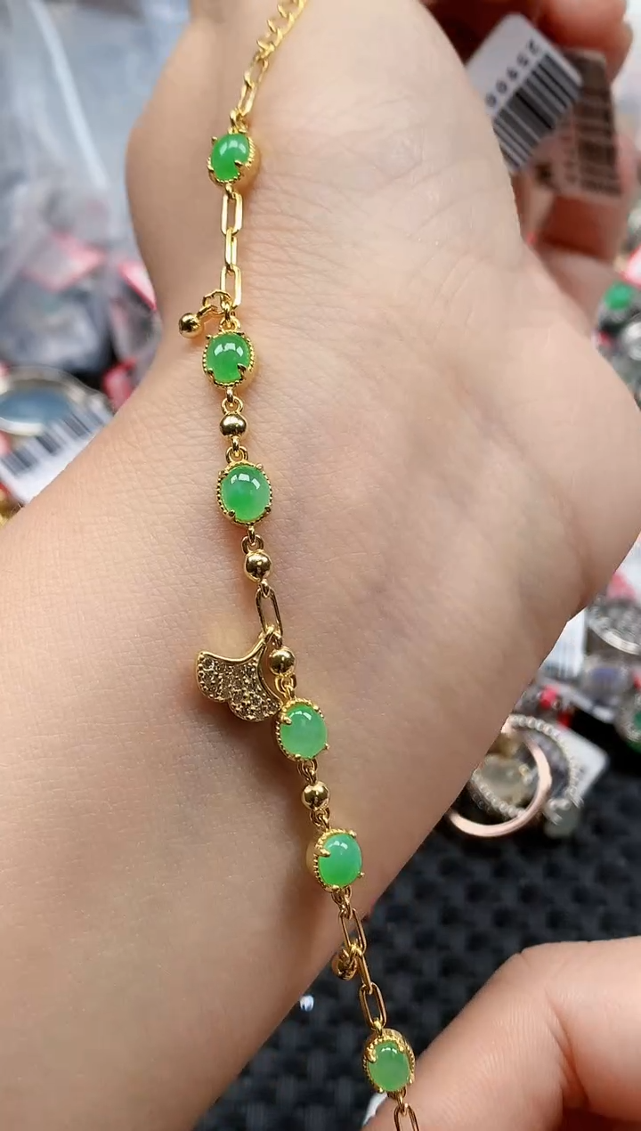 银S925镶嵌戒指翡翠天然A货缅甸翡翠