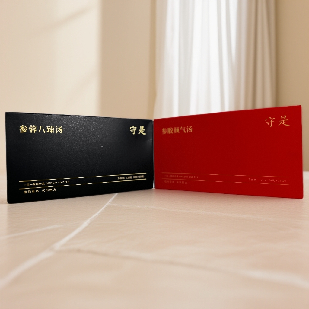 参胶颜气汤，女士佳品，面色红润；参蓉八臻汤，男士佳品，元气满满