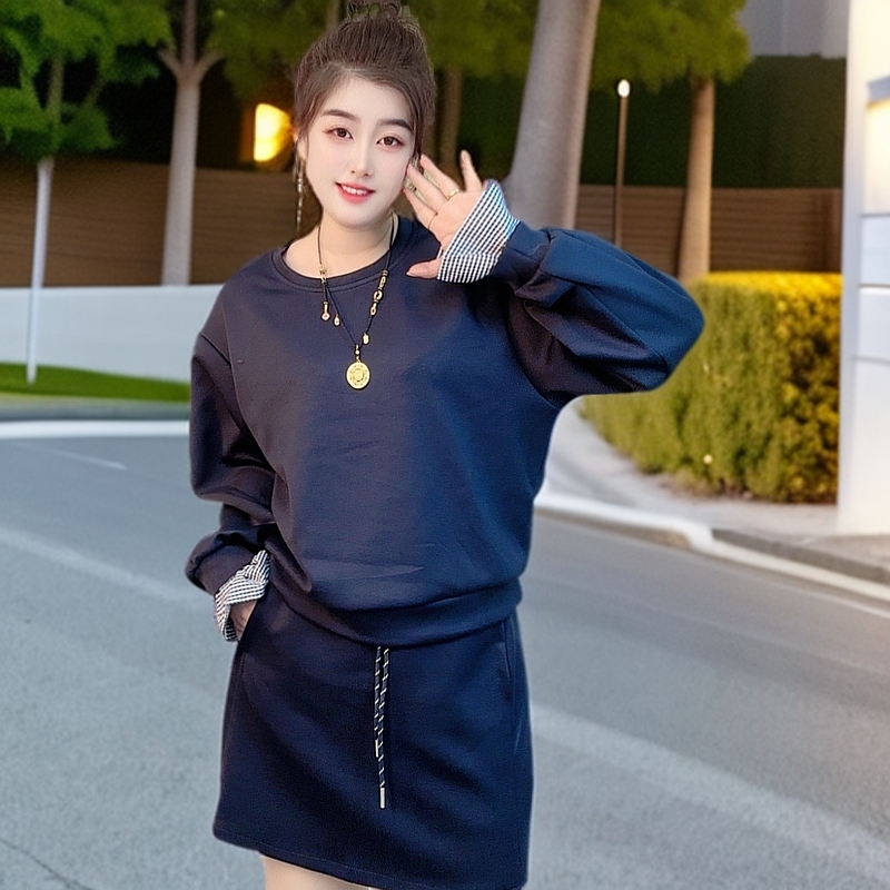 大码早春穿搭一整套时尚休闲套装裙女2025春新款洋气套装8852