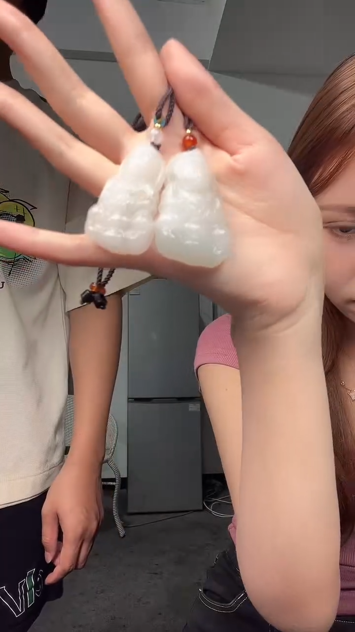 石英质玉未镶嵌颈饰3682天然珠宝玉石带绳观音多样性发一个