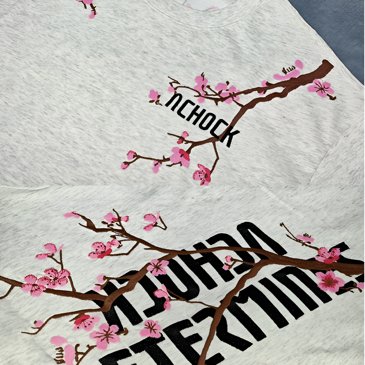 Achock中国风刺绣短袖T恤男女春夏款潮牌美式休闲上衣夏季