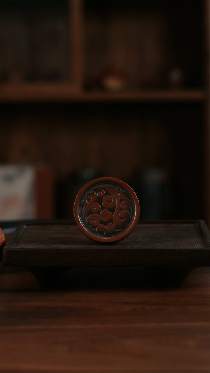 【闪购商品】二生陶作祥云盖置古铜色大号