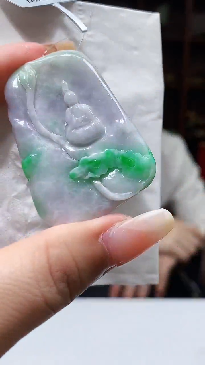 【闪购商品】定制翡翠未镶嵌1049xx-毛货挂件24