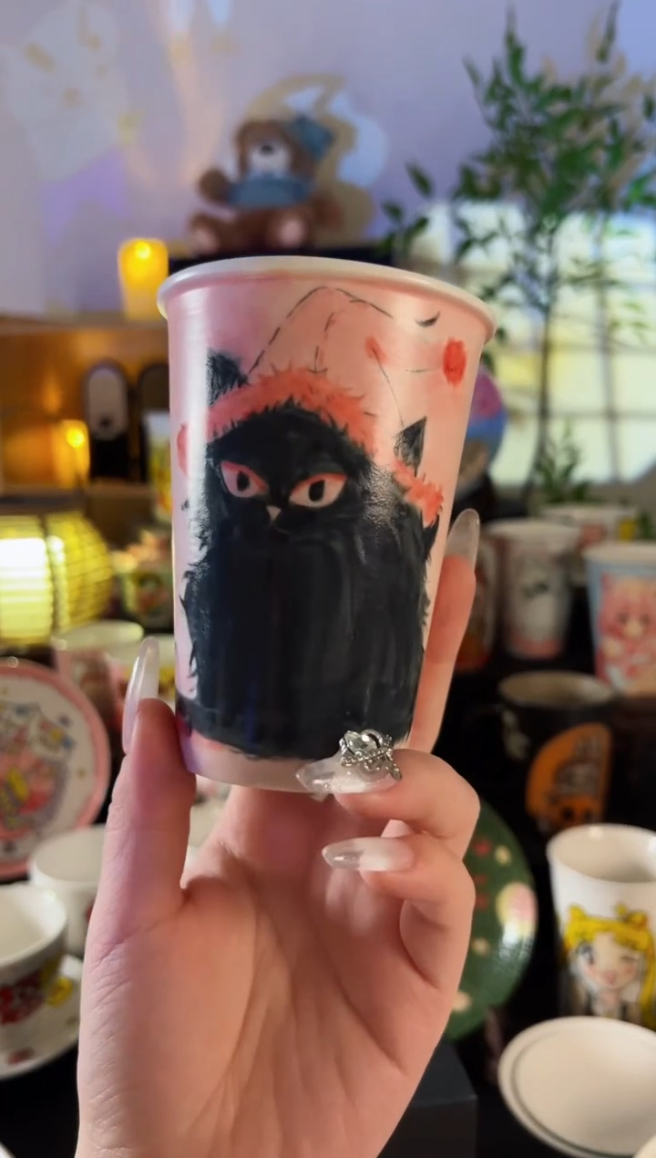 【闪购商品】摆件手工手绘陶瓷小杯杯