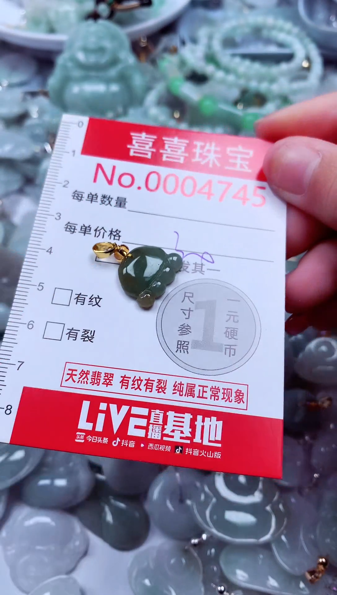 吊坠(不含链)未镶嵌翡翠4745