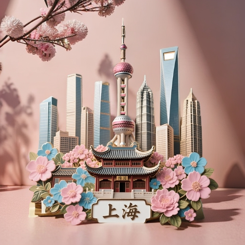 【上海合辑15个款】上海沪景风华 新品设计金属冰箱贴豫园景点文创