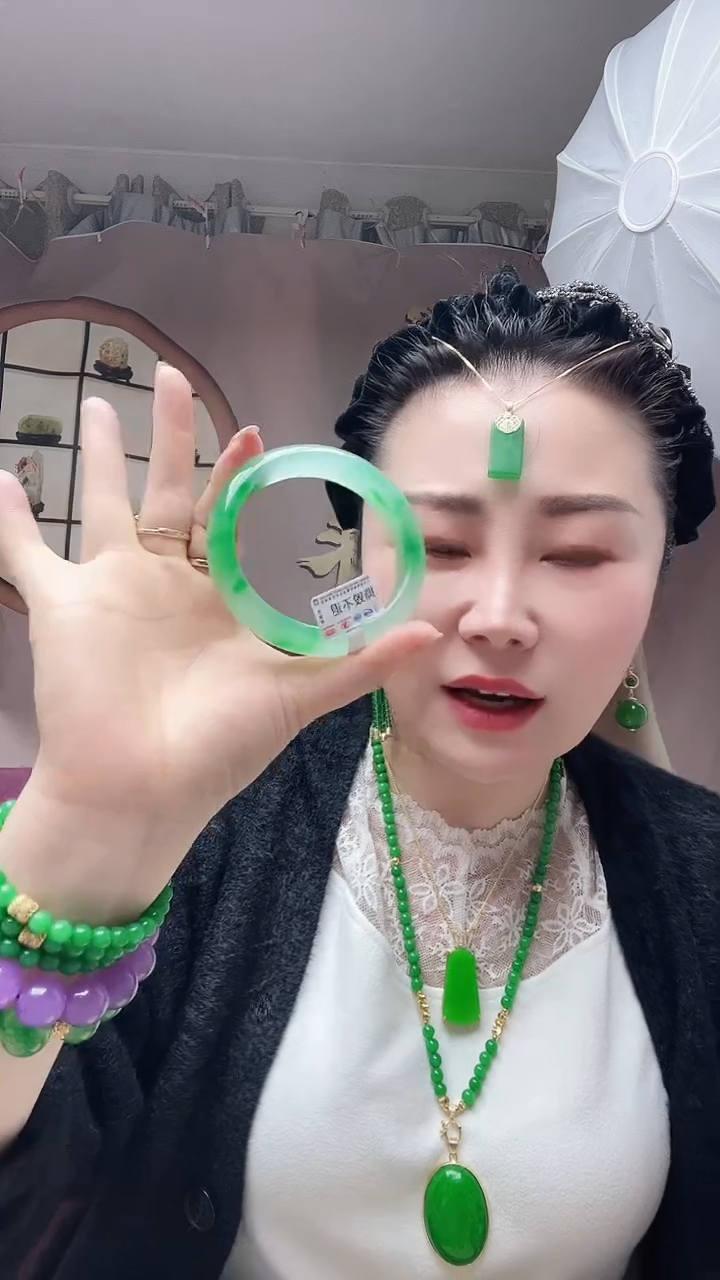 【闪购商品】翡翠手镯未镶嵌X77号60圈口