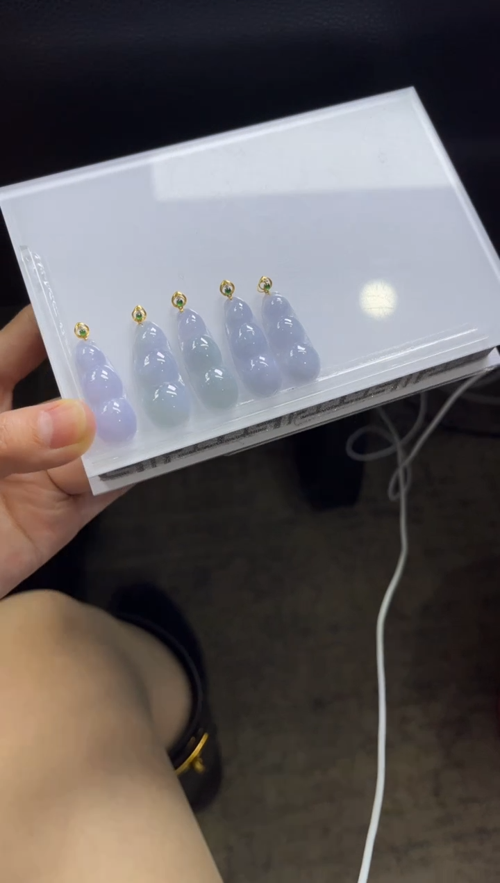 【闪购商品】翡翠颈饰18K金镶嵌A376/多样性发一件/配绳子