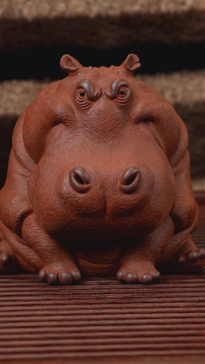 【闪购商品】紫砂茶宠精工河马