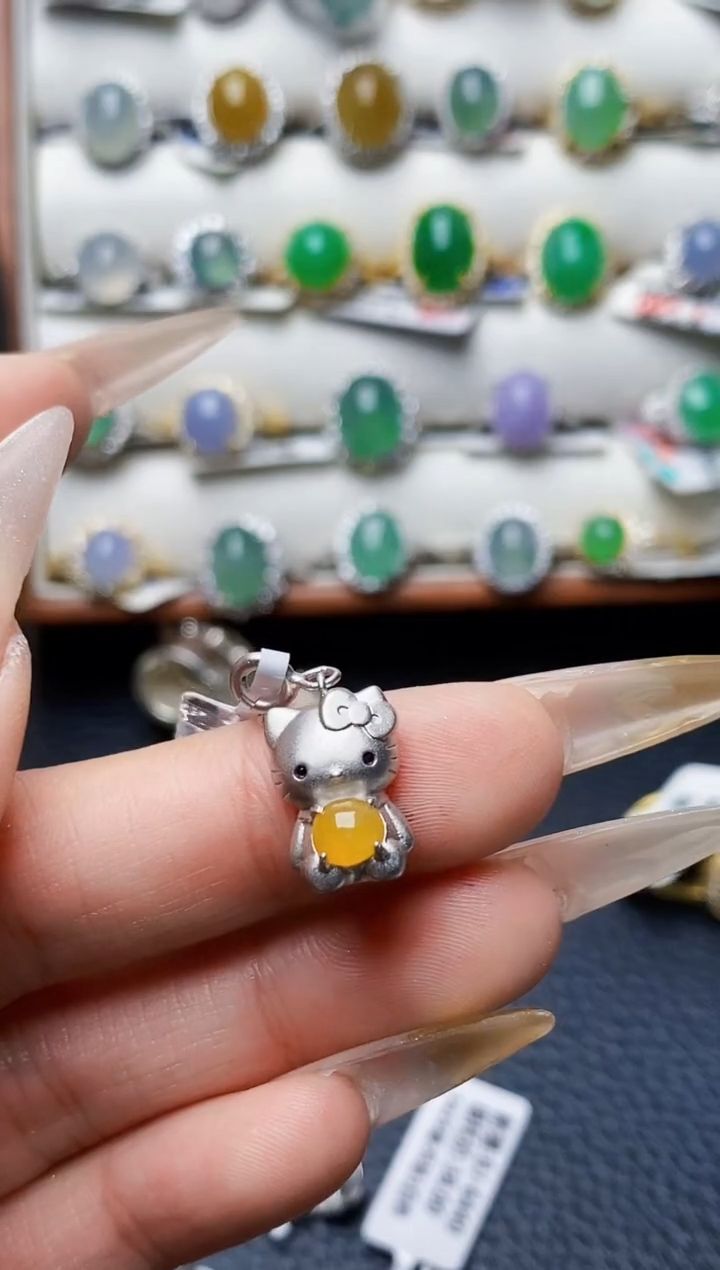 银S925镶嵌戒指翡翠1173