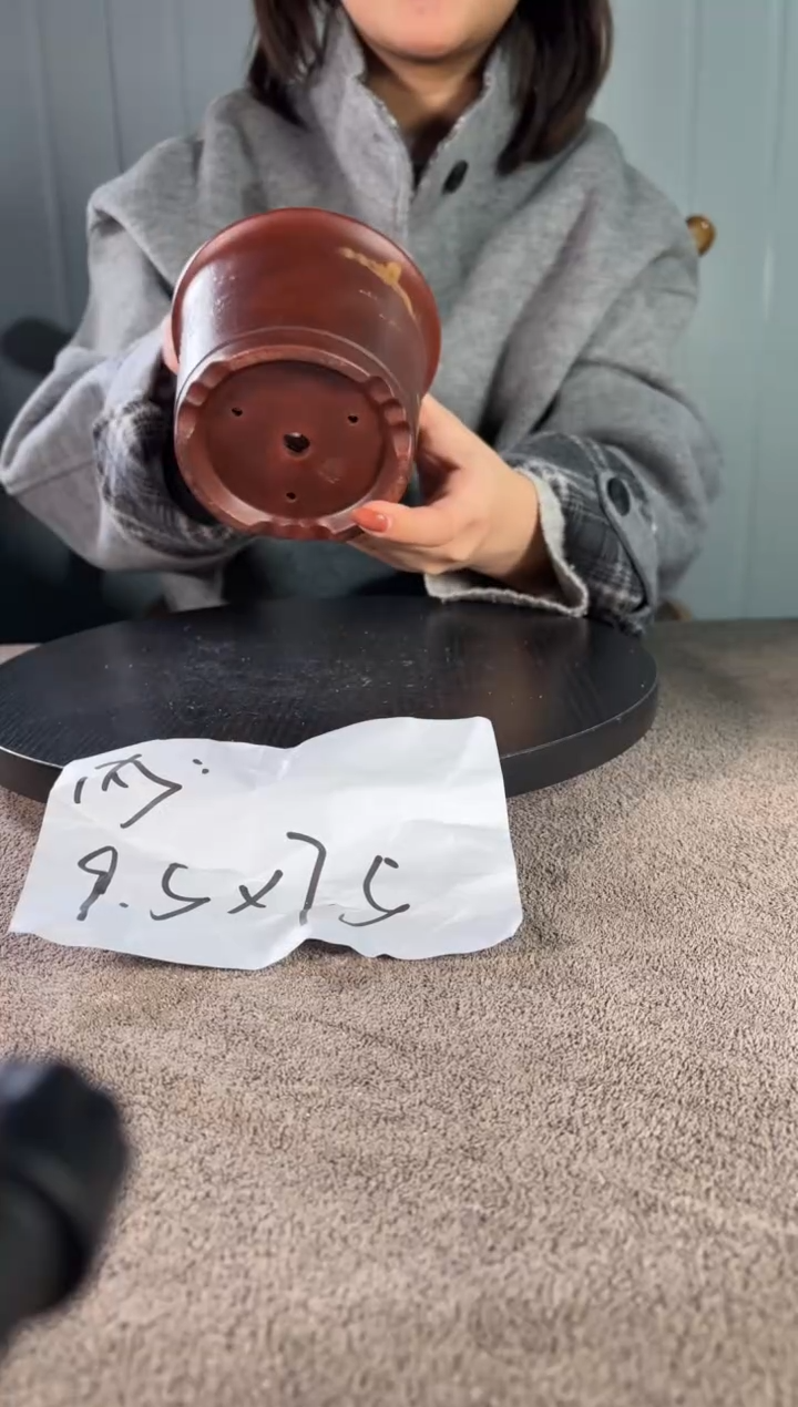 宜兴紫砂花盆小盆