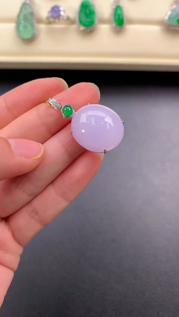 【闪购商品】翡翠颈饰18K金镶嵌D872