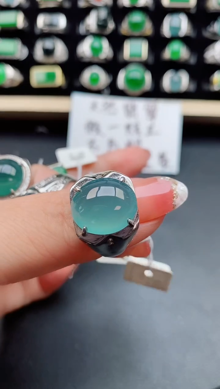 【闪购商品】翡翠戒指银S925镶嵌155212121