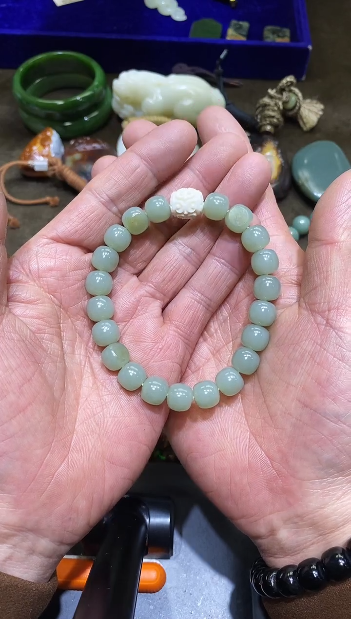 颈饰未镶嵌和田玉小*西手串