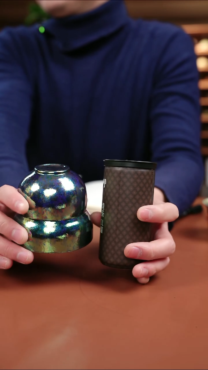 纯钛葫芦杯 咕咕一罐 亮面绿色