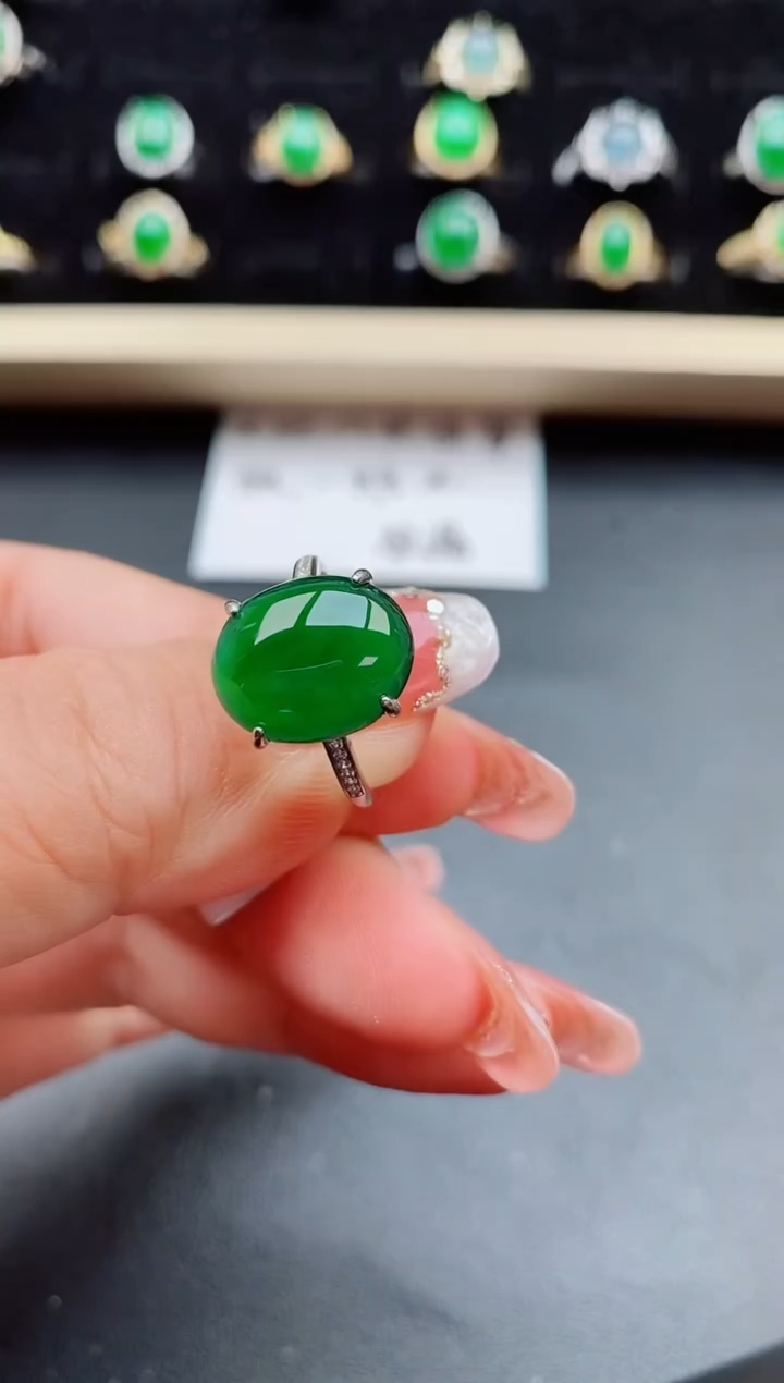 【闪购商品】翡翠戒指银S925镶嵌111111111111