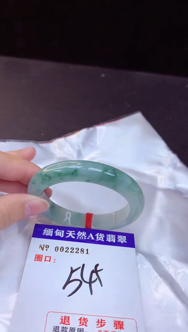 【闪购商品】翡翠手镯未镶嵌54+             